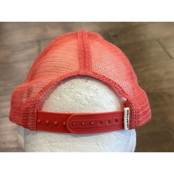 Billabong California Love Peach Pink Mesh Snapback Trucker Hat Baseball Cap - Picture 5 of 8